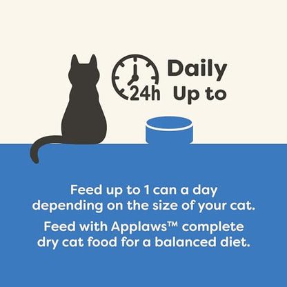 Applaws Natural Wet Cat Food, 24 Count, Limited Ingredient Canned Wet Cat Food, Tuna Fillet in Broth, 5.5oz Cans
