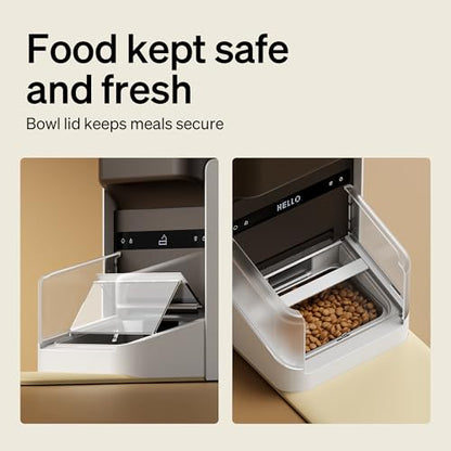 PETLIBRO RFID Automatic Cat Feeder, Collar Tag-Activated Personalized Meals, 5G&2.4G Wi-Fi Programmable Cat Food Dispenser with Cats Recognition & Diet Tracking for Multi-Pet Homes and Different Diets