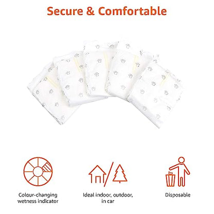 Amazon Basics Leak-Proof, Super Absorbent Male Dog Diapers with Wetness Indicator, Comfortable Design, Breathable Disposable Wrap, Secure Fit, Small, 30 Count