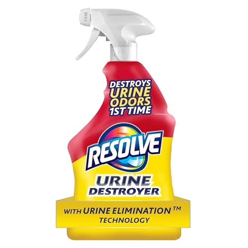 Resolve Urine Destroyer Spray – Pet Stain and Odor Remover, Carpet Cleaner Solution for Cat and Dog Urine, 32 Fl Oz