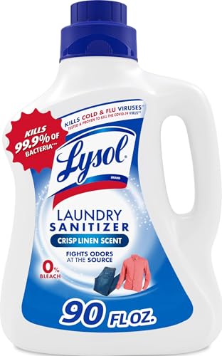 Lysol Laundry Sanitizer Liquid, Detergent Additive, Crisp Linen, 90oz