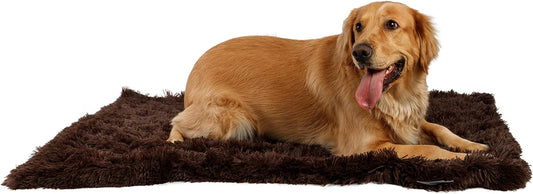 Best Friends by Sheri Calming Shag Fur Pet Throw Blanket, Dark Chocolate, 40"X50"