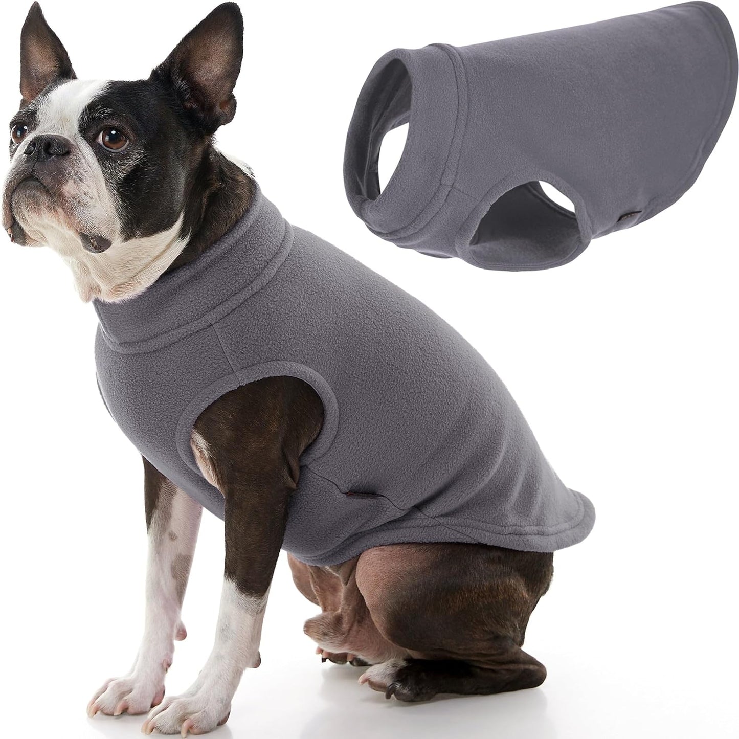 Gooby Stretch Fleece Vest Dog Sweater - Gray, X-Large - Warm Pullover Fleece Dog Jacket - Winter Dog Clothes for Small Dogs Boy or Girl - Dog Sweaters for Small Dogs to Dog Sweaters for Large Dogs