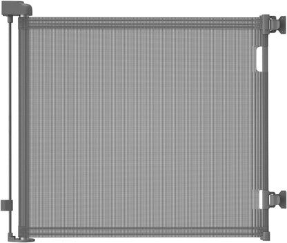 Retractable Baby Gate, Mesh Baby Gate or Mesh Dog Gate, 33" Tall, Extends up to 55" Wide, Child Safety Gate for Doorways, Stairs, Hallways, Indoor/Outdoor (33"X55",Gray)