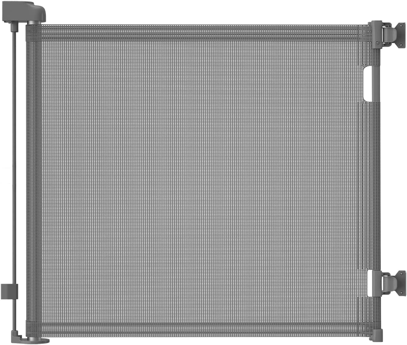 Dearlomum Retractable Baby Gate,Mesh Baby Gate or Mesh Dog Gate,33" Tall,Extends up to 71" Wide,Child Safety Gate for Doorways,Stairs,Hallways,Indoor/Outdoor(Grey,33"X71")