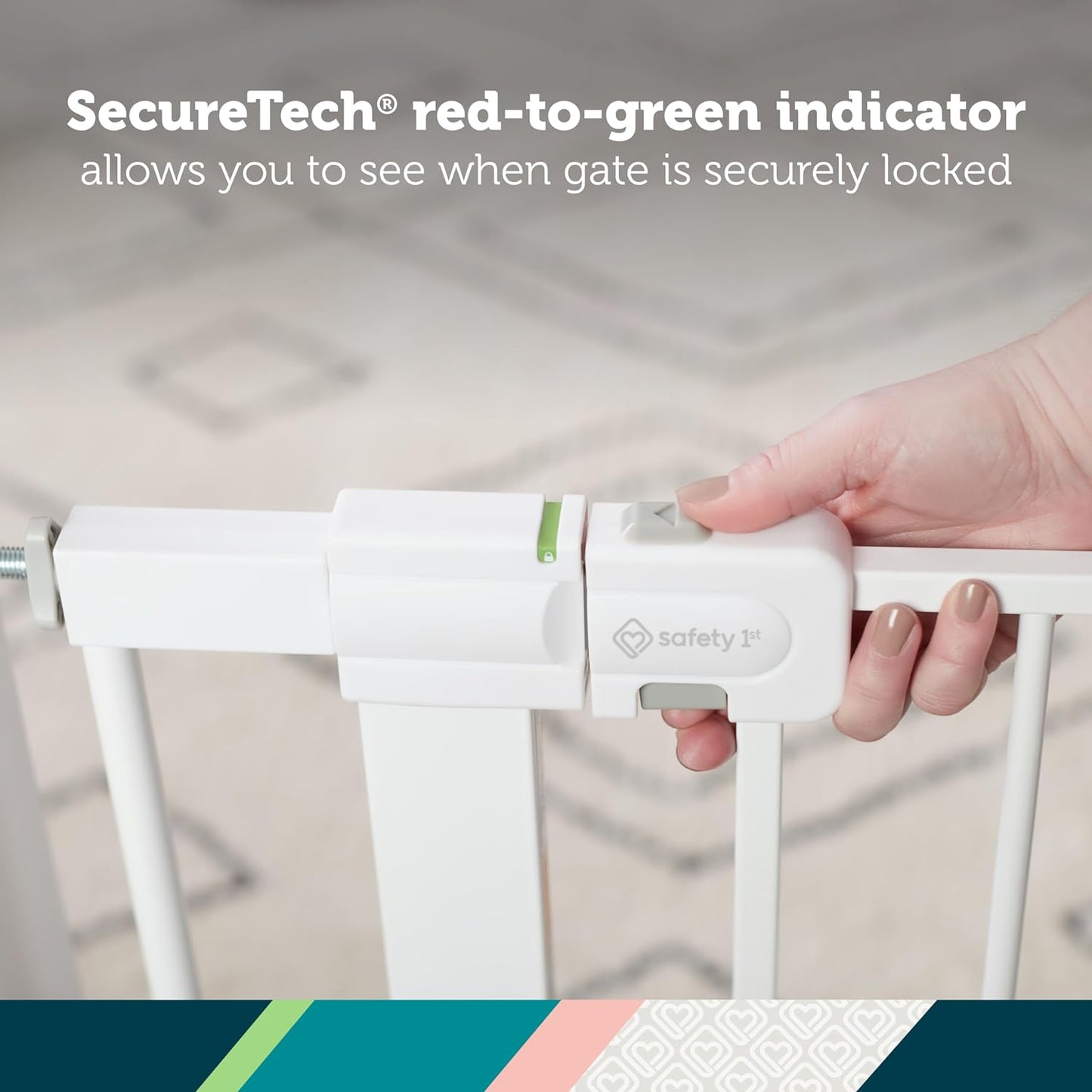 Safety 1St Easy Install 28" High Walk Thru Gate, Fits between 29" and 38"