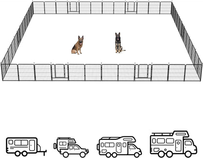 FXW Instant Dog Playpen Designed for RV Trips, 32" Height for Medium Dogs│Patented