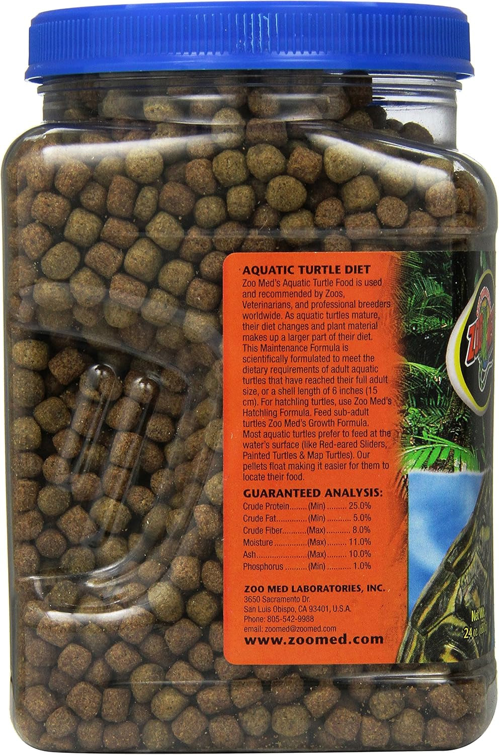 Zoo Med Natural Aquatic Turtle Food, Maintenance Formula, 24-Ounce