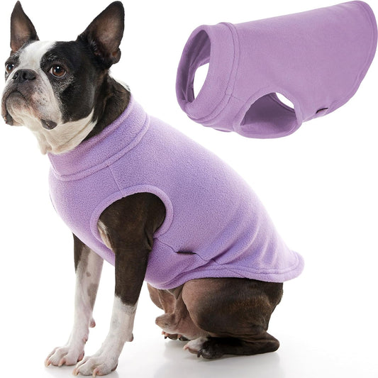 Gooby Stretch Fleece Vest Dog Sweater - Lavender, 2X-Large - Warm Pullover Fleece Dog Jacket - Winter Dog Clothes for Small Dogs Boy - Dog Sweaters for Small Dogs to Dog Sweaters for Large Dogs