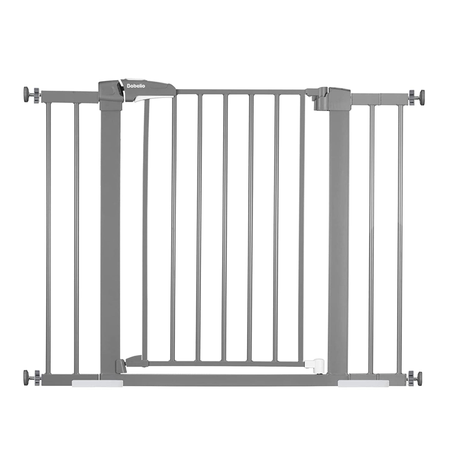 Babelio Baby Gate for Doorways and Stairs, 26''-40'' Auto Close Dog/Puppy Gate, Easy Install, Pressure Mounted, No Drilling, Fits for Narrow and Wide Doorways, Safety Gate W/Door for Child and Pets