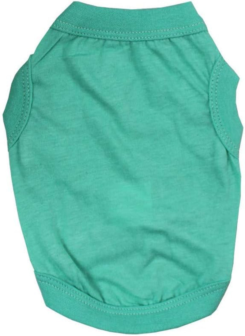 Dog Shirts Pet Shirts Dog T-Shirt Puppy Dog T Shirt Dog Vest Puppy Vest Pet Clothing Puppies Clothes for Small Dogs Doggie Tee Summer Apparel Female Dog Shirt Beach Wear (XXL, Pure Blue Green)