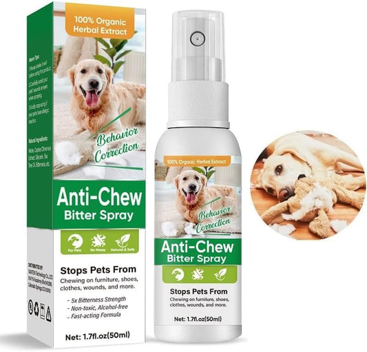 Bitter Spray for Dogs to Stop Chewing, No Chew Spray for Puppies & Dogs, Effective Dogs Behavior Training Aids, Protect Your Furniture and Prevents Dogs from Biting