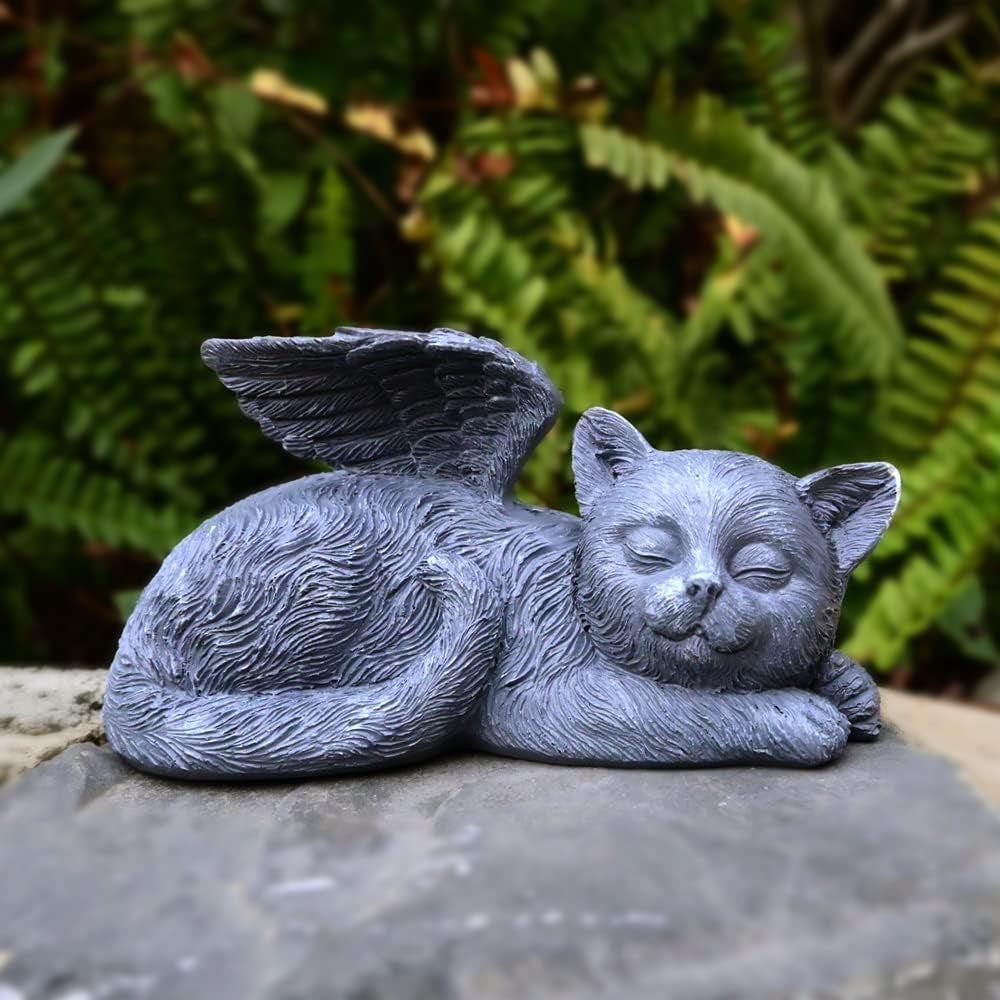 Angel Dog Memorial Stones Statue Sleeping Ornament for Passing Away Bereavement Pet Loss Sympathy Memory Gifts Remembrance