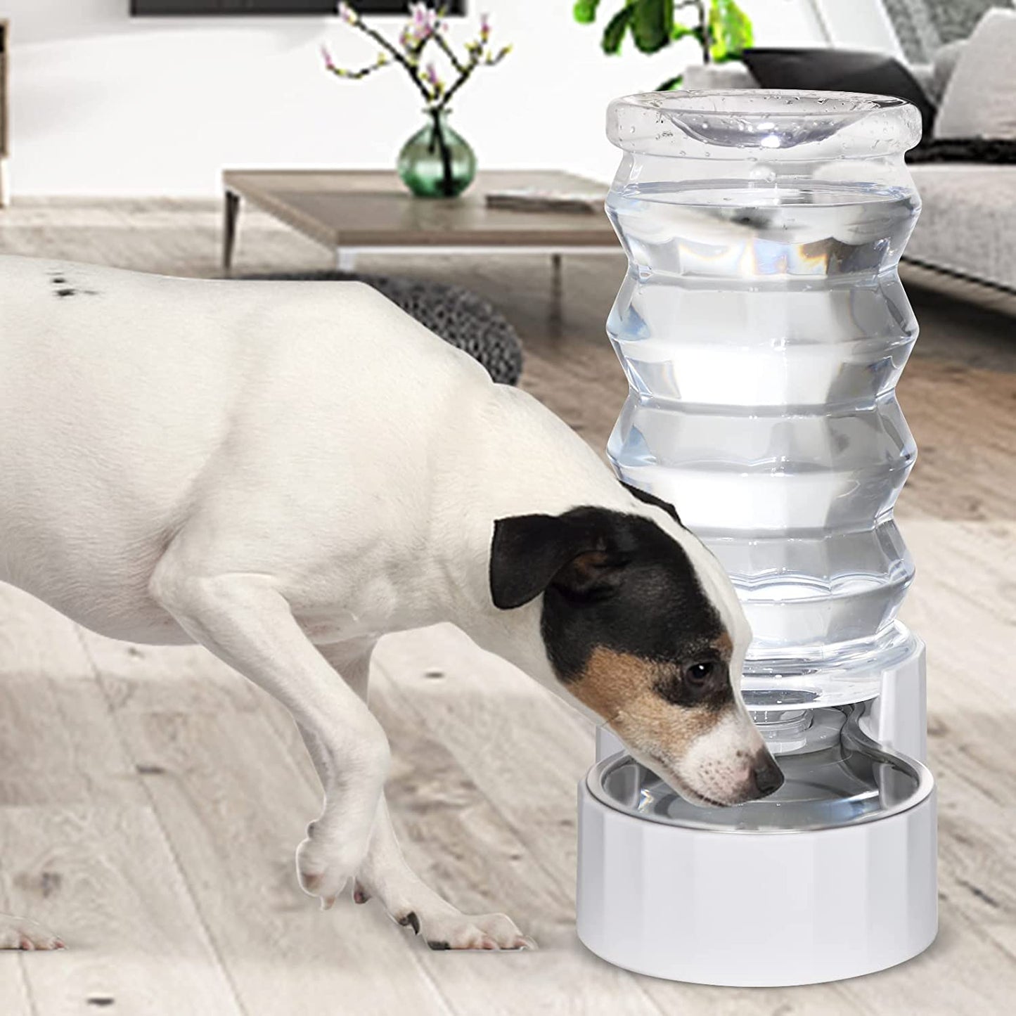 RIZZARI Automatic 6L Pet Waterer,Gravity Stainless Steel Water Dispenser, 100% Bpa-Free, Large Capacity Water Feeder for Cats and Medium and Large-Sized Dogs