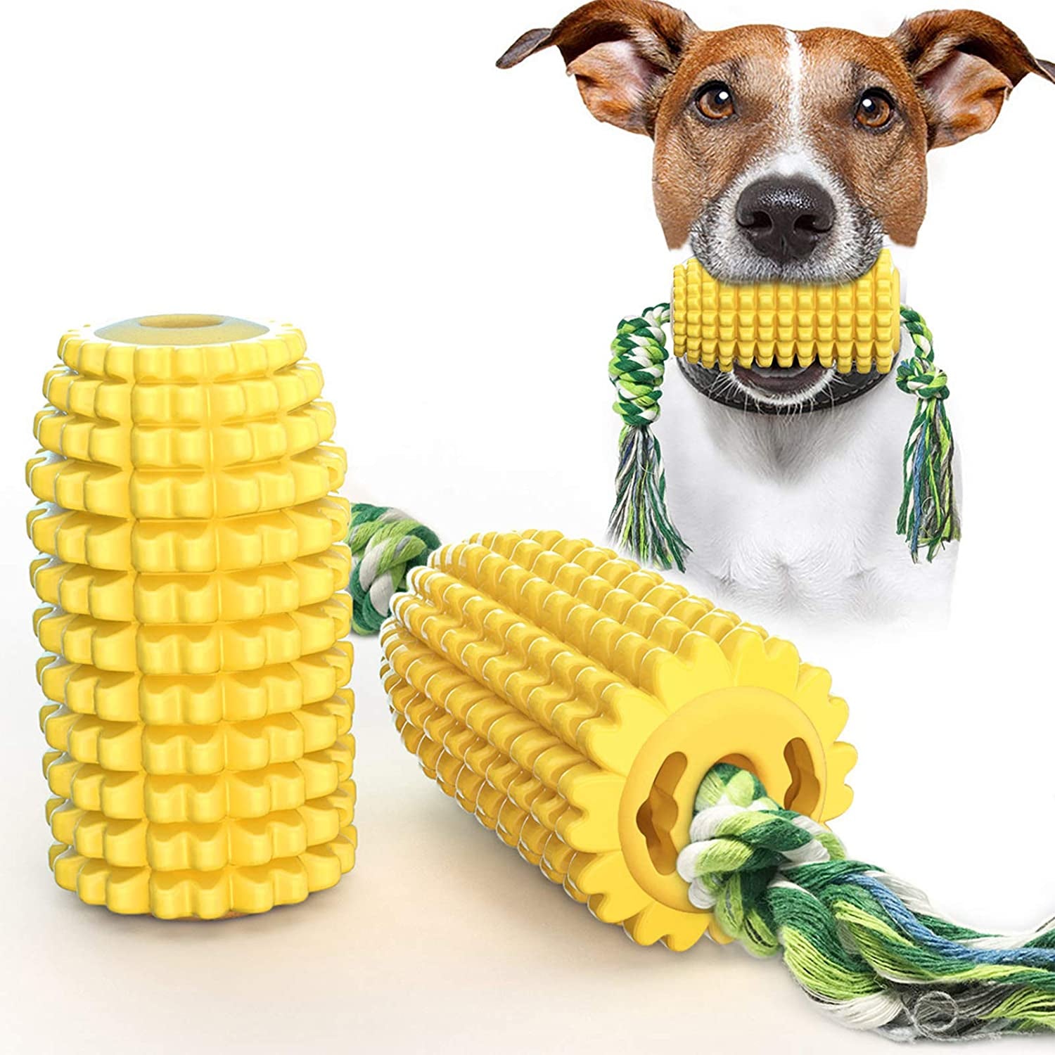 Dog Chew Toys, Puppy Toothbrush Clean Teeth Interactive Corn Toys, Dog Toys Aggressive Chewers Meduium Large Breed