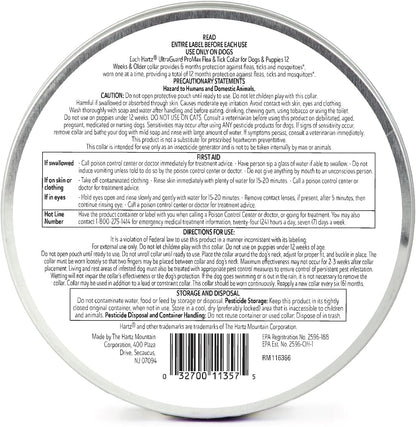 Hartz Ultraguard Promax Flea & Tick Collar for Dogs I 12 Months Protection I Soft & Comfortable Flea & Tick Prevention I 2 Pack,Gray