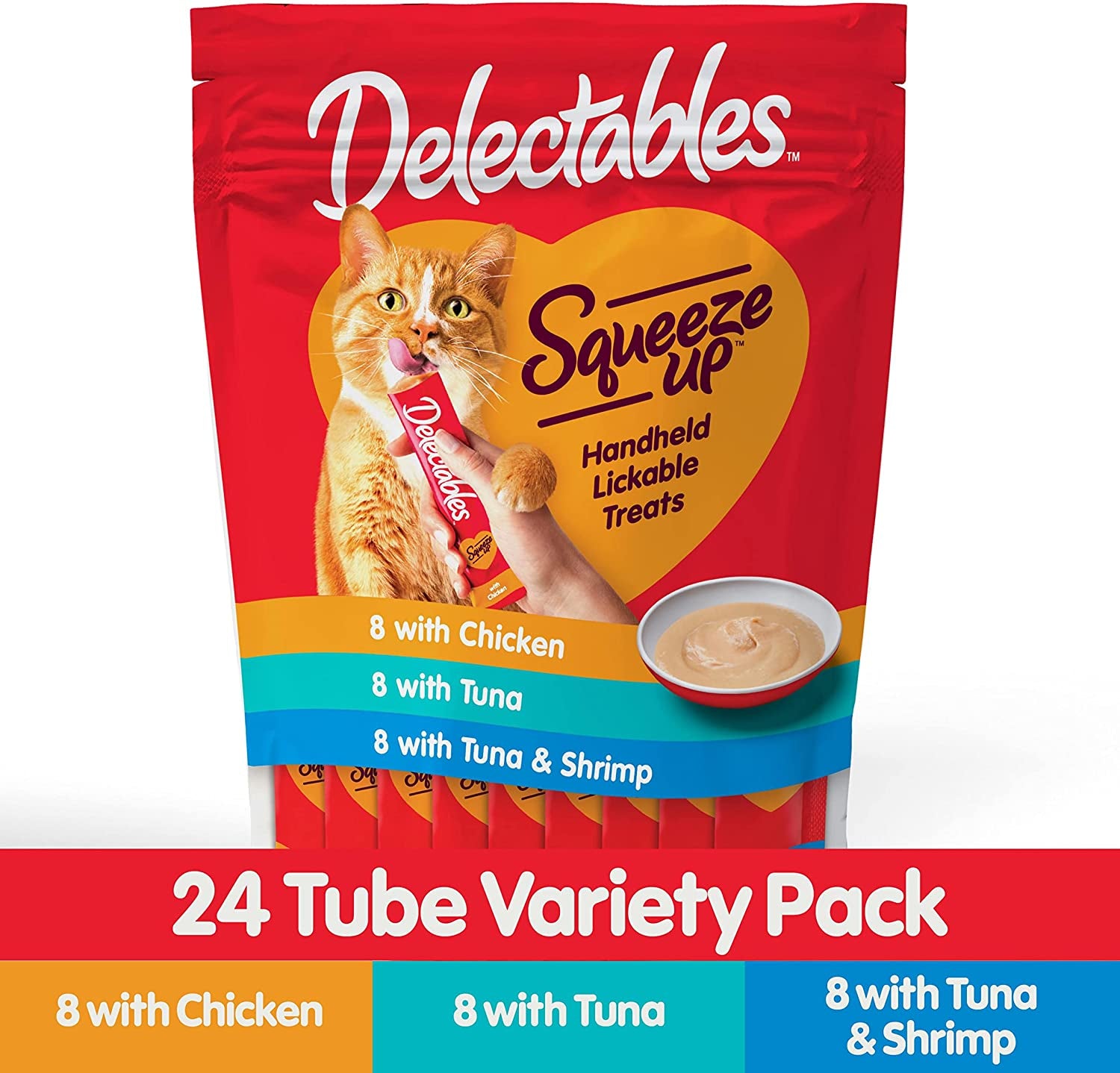 Delectables Squeeze up Non-Seafood Variety Pack Lickable Cat Treat, 20 Count (Pack of 1)