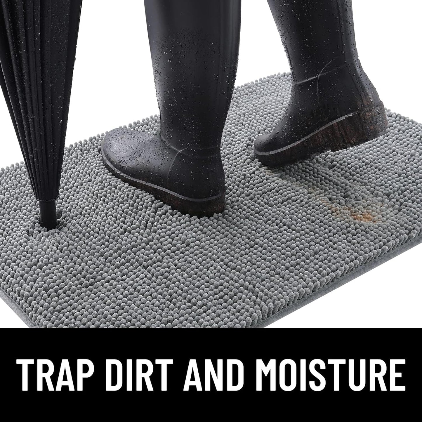 OLANLY Dog Door Mat for Muddy Paws, Absorbs Moisture and Dirt, Non-Slip Washable Mat, Quick Dry Microfiber, Mud Mat for Dogs, Entry Indoor Door Mat for inside Floor(30X20 Inches, Atlantic Blue)