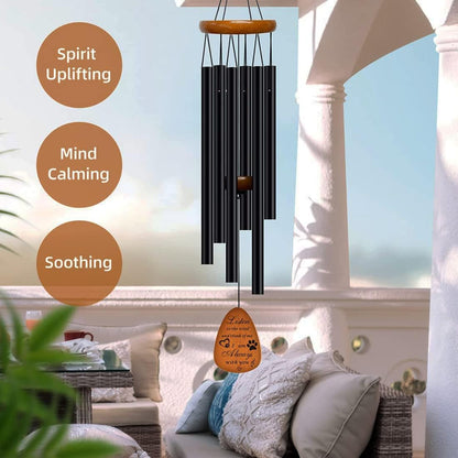 Cat Memorial Gifts - Cat Memorial Wind Chimes, Loss of Cat Sympathy Gift,Pet Sympathy Gifts for Cats, Remembrance Gifts for Loss of Cat 28 Inches（Golden）