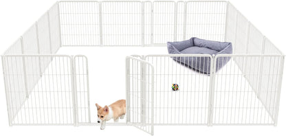 FXW Homeplus Dog Playpen Designed for Indoor Use, 32" Height for Medium Dogs, White│Patented