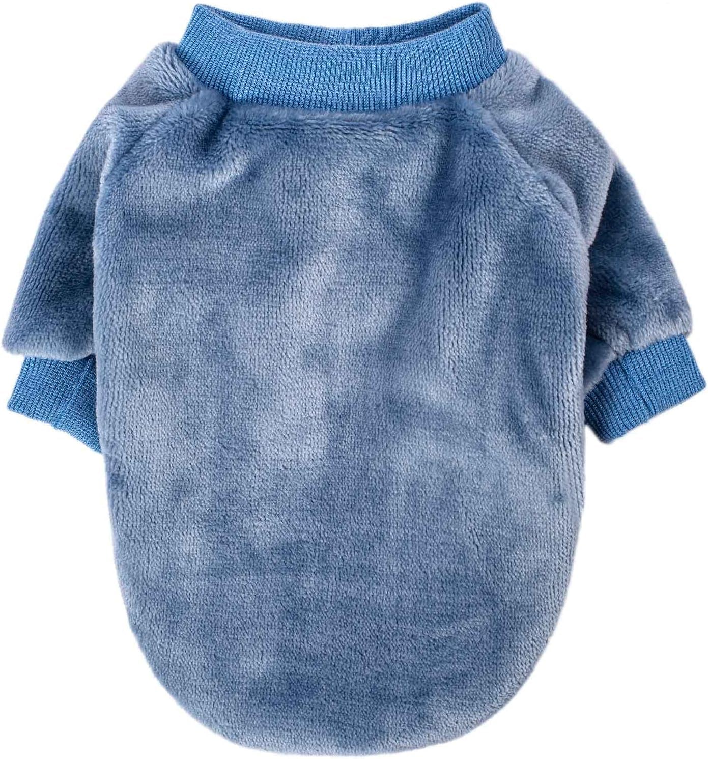 Fabricastle Dog Sweater, 3 Count, Dog Clothes, Dog Coat, Dog Jacket for Small or Medium Dogs Boy or Girl, Ultra Soft and Warm Cat Pet Sweaters (X-Small, Grey,Blue,Dark Blue)