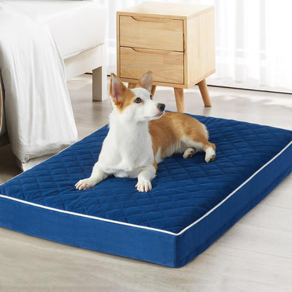 WNPETHOME Orthopedic Dog Beds for Large Dogs, Extra Large Waterproof Dog Bed with Removable Washable Cover & Anti-Slip Bottom, Egg Crate Foam Pet Bed Mat, Multi-Needle Quilting XXXL Dog Bed