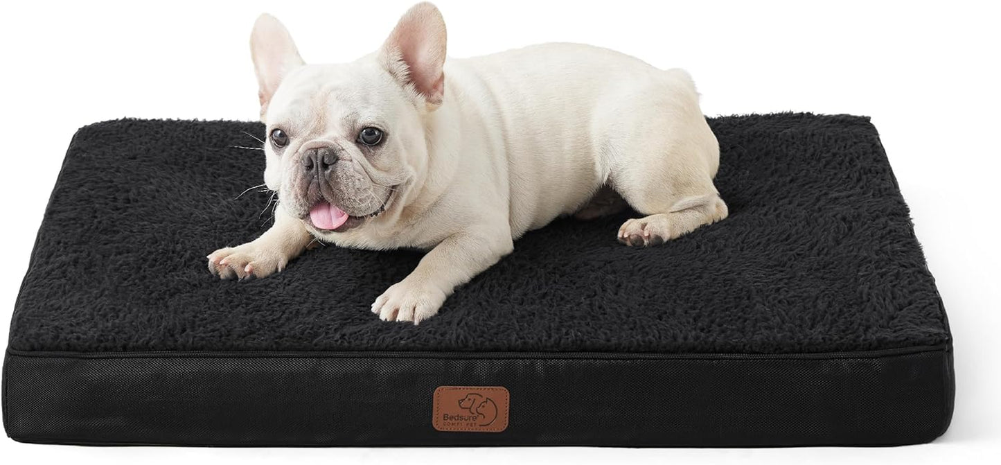 Bedsure Medium Dog Bed for Medium Dogs - Orthopedic Waterproof Dog Beds with Removable Washable Cover, Egg Crate Foam Pet Bed Mat, Suitable for Dogs up to 35Lbs