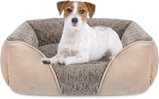 INVENHO Medium Dog Bed for Large Medium Small Dogs Rectangle Washable Dog Bed, Orthopedic Dog Bed, Soft Calming Sleeping Puppy Bed Durable Pet Cuddler with Anti-Slip Bottom M(25"X21"X8")