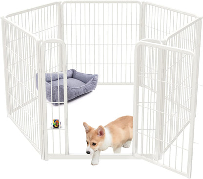 FXW Homeplus Dog Playpen Designed for Indoor Use, 40" Height for Large Dogs, White│Patented