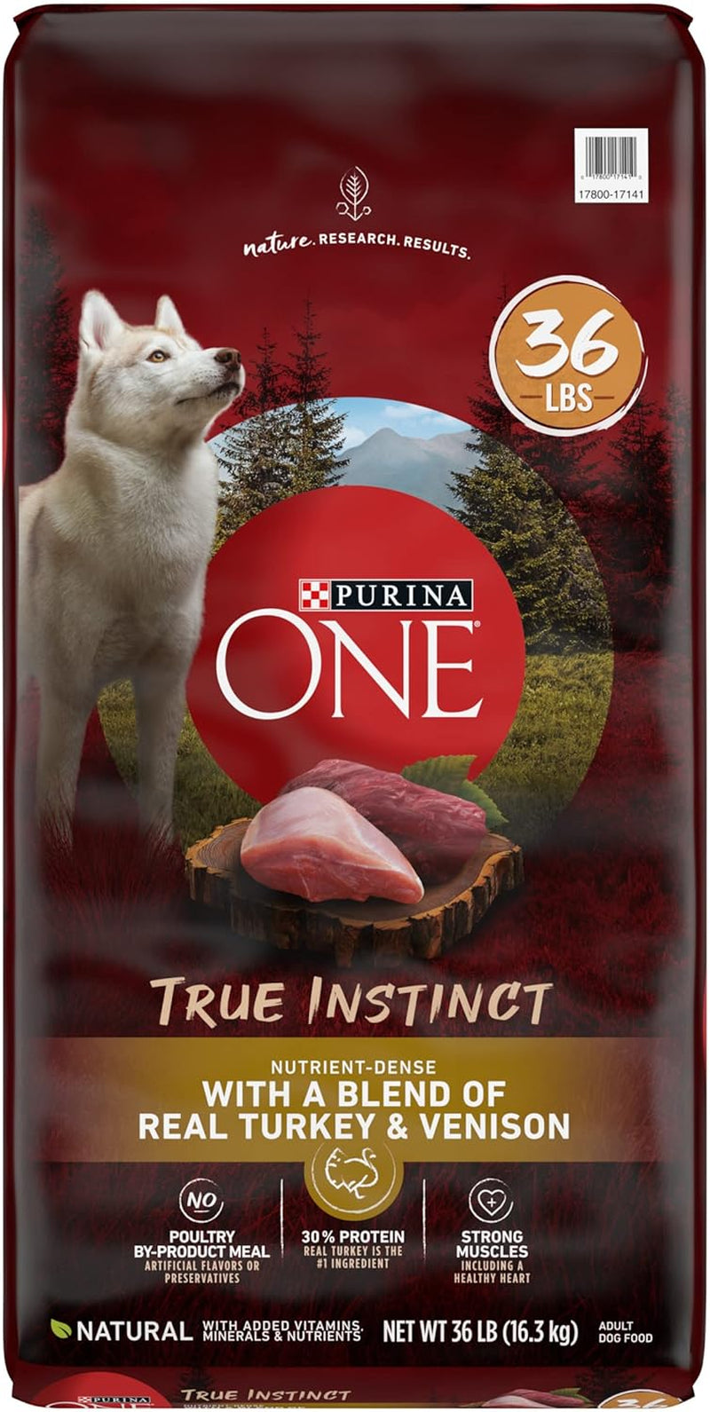 Purina ONE True Instinct with a Blend of Real Turkey and Venison Dry Dog Food - 36 Lb. Bag