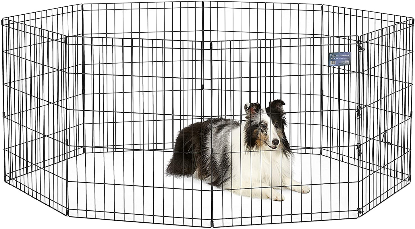 Midwest Homes for Pets Foldable Metal Dog Exercise Pen / Pet Playpen, 24'W X 30'H