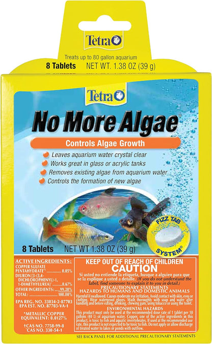 Tetra No More Algae Tablets, 8 tablets, Controls Algae in Aquariums