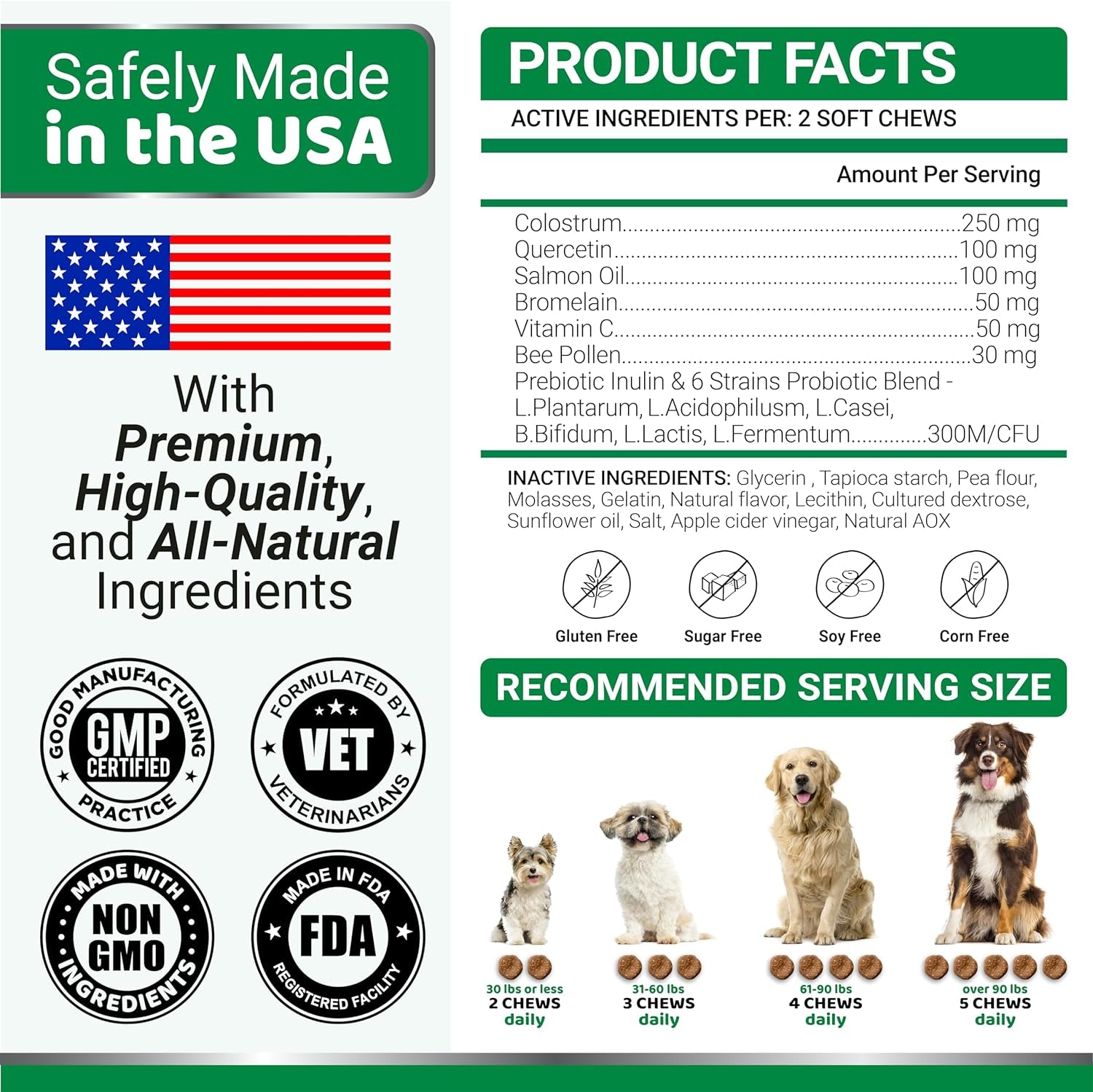 YUMA'S Dog Allergy Relief Chews - Dog Itching Skin Relief Treatment Pills - 170 Treats - Anti-Itch for Dogs - Itchy and Paw Licking - Dry Skin & Hot Spots - Omega 3 Fish Oil - Skin & Coat Supplement