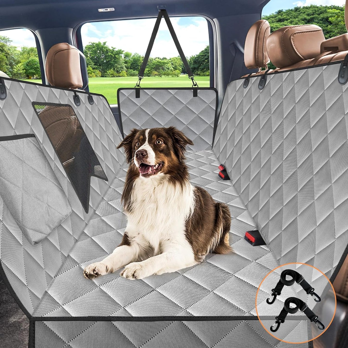 Kytely Dog Car Seat Cover for Back of XL Cars/Trucks/Suvs, Sturdy Car Cover Protector for Dogs, Waterproof Soft Dog Car Hammock, Non Slip Scratch Proof Backseat Car Cover for Pets