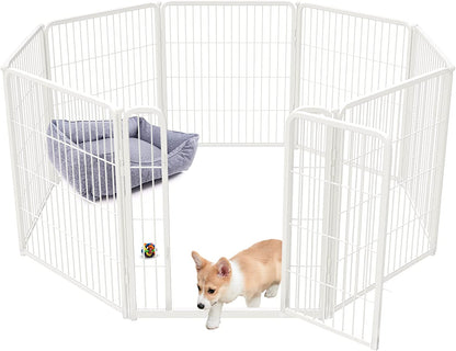 FXW Homeplus Dog Playpen Designed for Indoor Use, 32" Height for Medium Dogs, White│Patented