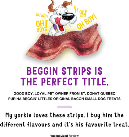 Purina Beggin' Strips with Real Meat Dog Treats, with Bacon and Peanut Butter Flavor - (Pack of 2) 26 Oz. Pouches