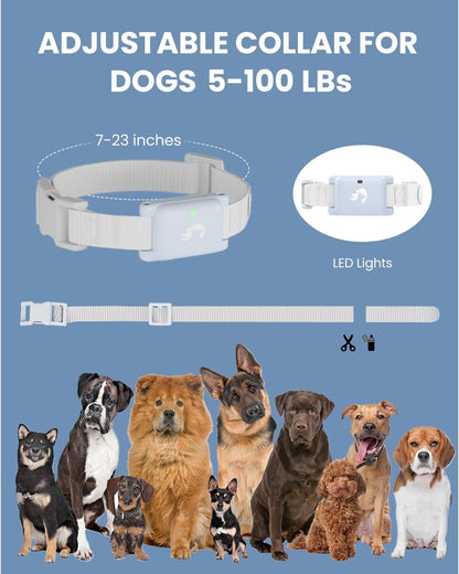 Dog Shock Collar 2 Dogs, Dog Training Collar with Remote Control for Small Dogs 5-120Lbs 2000Ft, IPX7 Waterproof Rechargeable Electric Collar with Safe Shock Vibrate Sound for Puppy Cat Dog