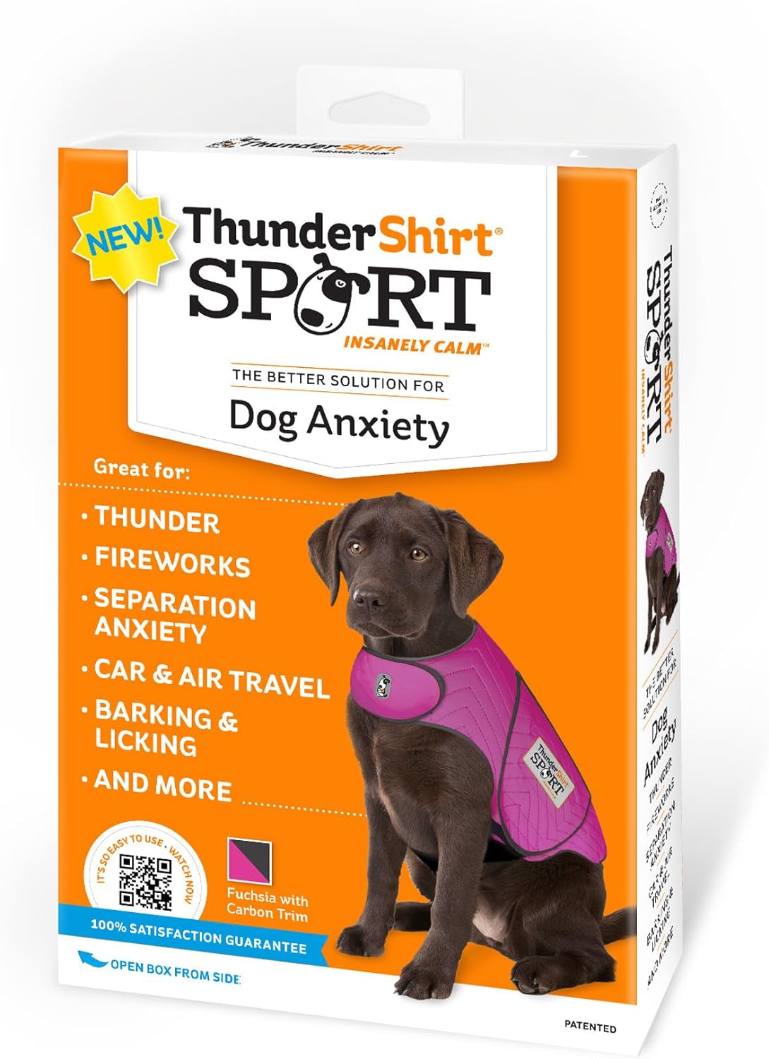 Thundershirt Dogs Clothing Thundershirt Dog Anxiety Jacket, Fuchsia, X-Large US