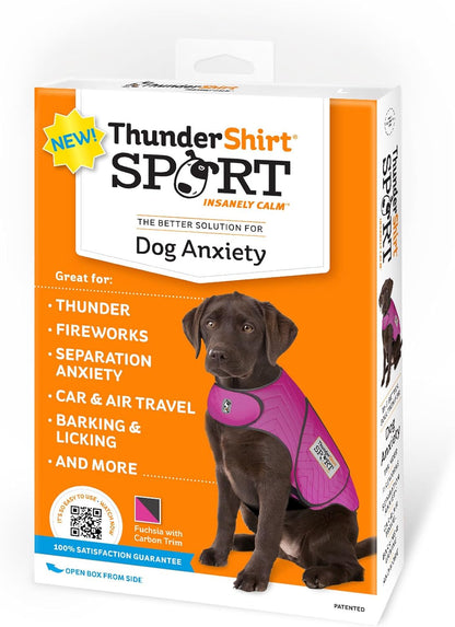 Thundershirt Dogs Clothing Thundershirt Dog Anxiety Jacket, Fuchsia, Large