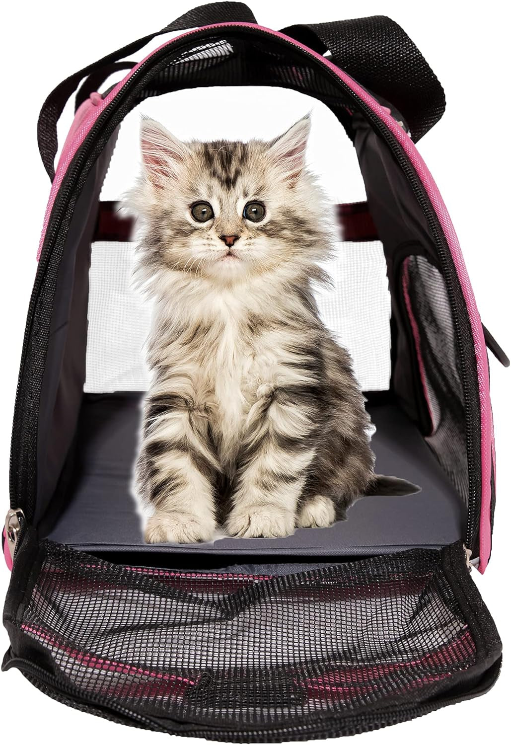 Pet Carrier Soft-Sided Carriers for Cat Carriers Dog Carrier for Small Medium Cats Dogs Puppies Pet Carrier Airline Approved up to 15 Lbs Cat Dog Pet Travel Carrier (Medium,Pink)