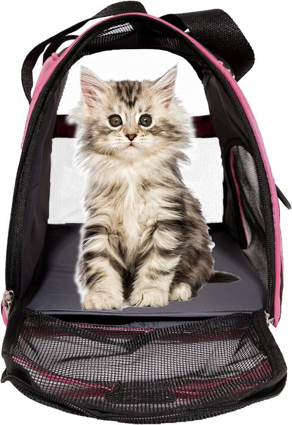 Pet Carrier Soft-Sided Carriers for Cat Carriers Dog Carrier for Small Medium Cats Dogs Puppies Pet Carrier Airline Approved up to 15 Lbs Cat Dog Pet Travel Carrier (Small, Black)