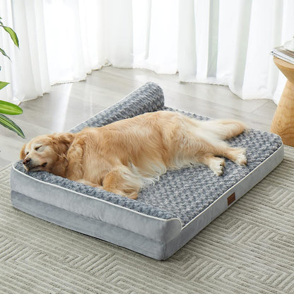 BFPETHOME Large Orthopedic Bed for Large Dogs-Big Waterproof Sofa Dog Bed with Removable Washable Cover, Large Dog Bed with Waterproof Lining and Nonskid Bottom,Pet Bed for Large Dogs.