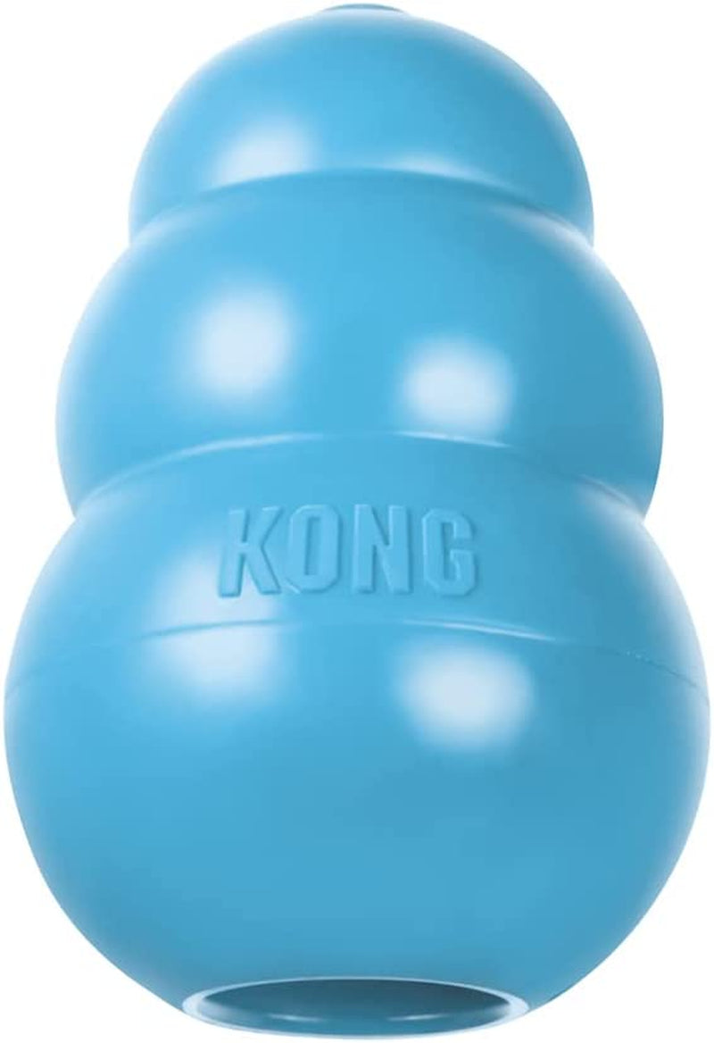 KONG Puppy - Natural Teething Rubber Chew Toy for Dogs - Stuffable Dog Toy for Extended Playtime - Chew & Fetch Toy for Puppies - for XS Puppies - Blue