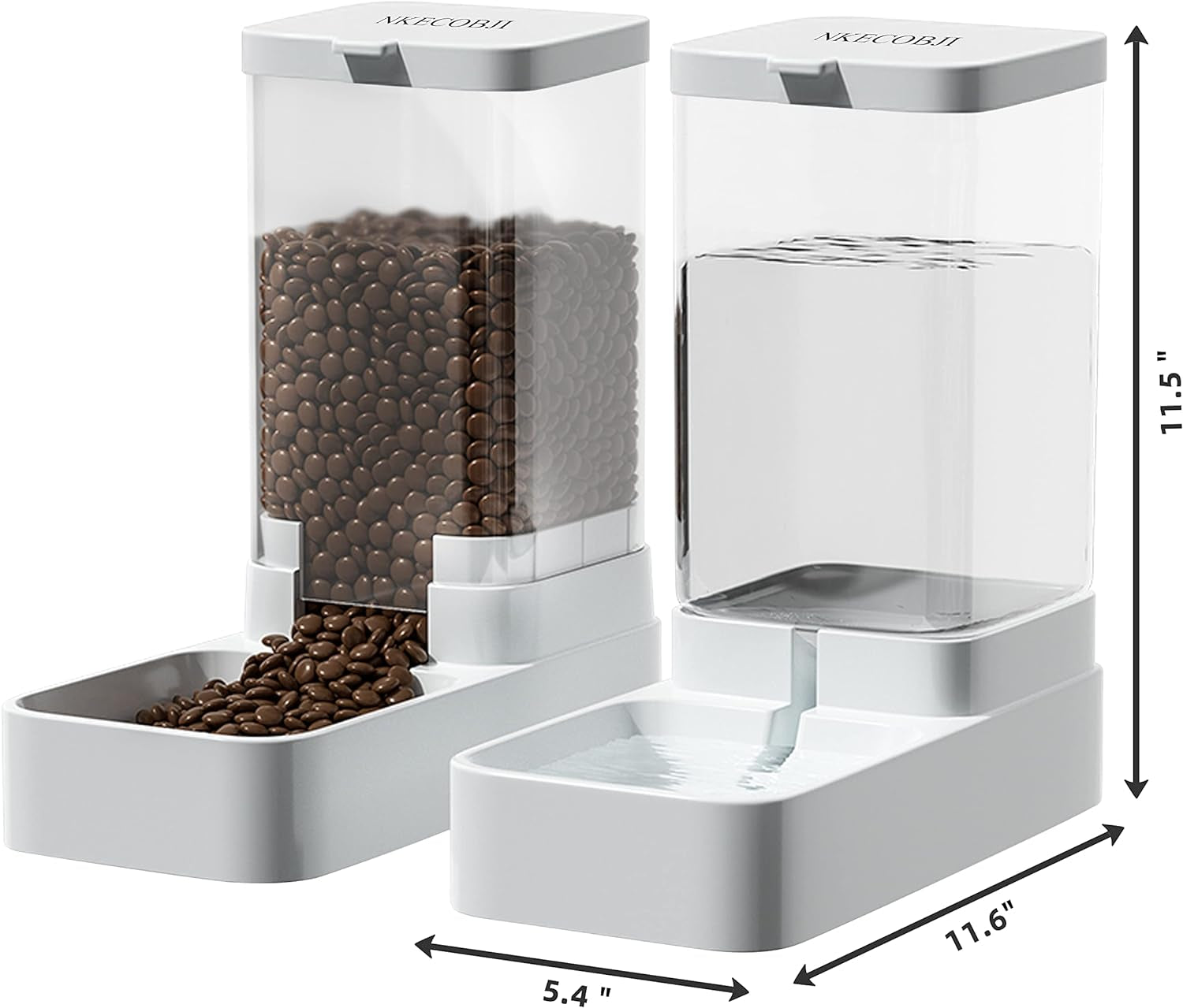 Gravity Pet Feeder and Water Dispenser Set, Automatic Dog Feeder and Dog Water Dispenser for Dogs Cats Pets Animals Large Capacity(Water Feeder)