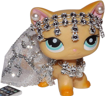 Silver Princess Clothes Accessories for Little Pet CAT/LPS Cat/Dog + Compatible for Cat Littlest Pet Shop (Cat/Dog NOT Included)