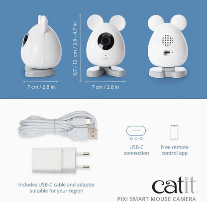 Catit PIXI Smart Mouse Camera, App-Controlled Pet Camera for Cats