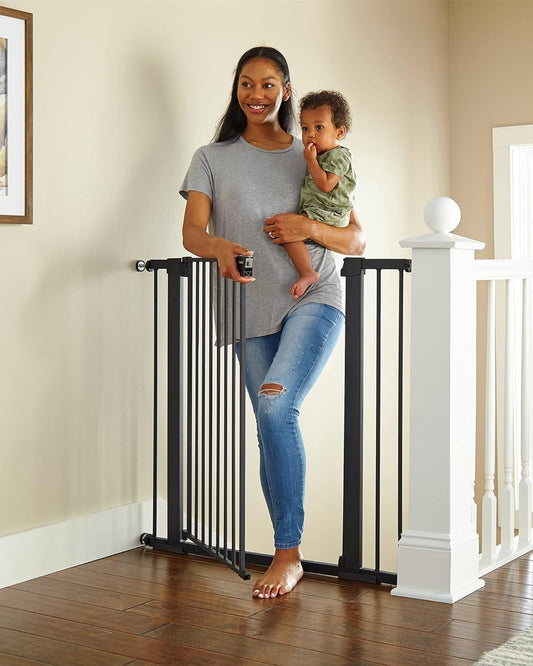 Cumbor 36" Extra Tall Baby Gate for Dogs and Kids with Wide 2-Way Door, 29.7"-40.6" Width, and Auto Close Personal Safety for Babies and Pets, Fits Doorways, Stairs, and Entryways