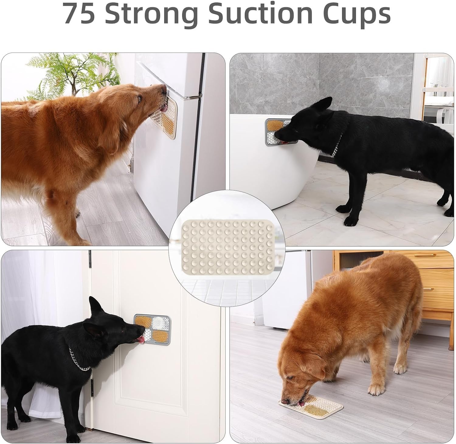 Mateeylife Licking Mat for Dogs and Cats, Premium Lick Mats with Suction Cups for Dog Anxiety Relief, Cat Lick Pad for Boredom Reducer, Dog Treat Mat Perfect for Bathing Grooming Etc.