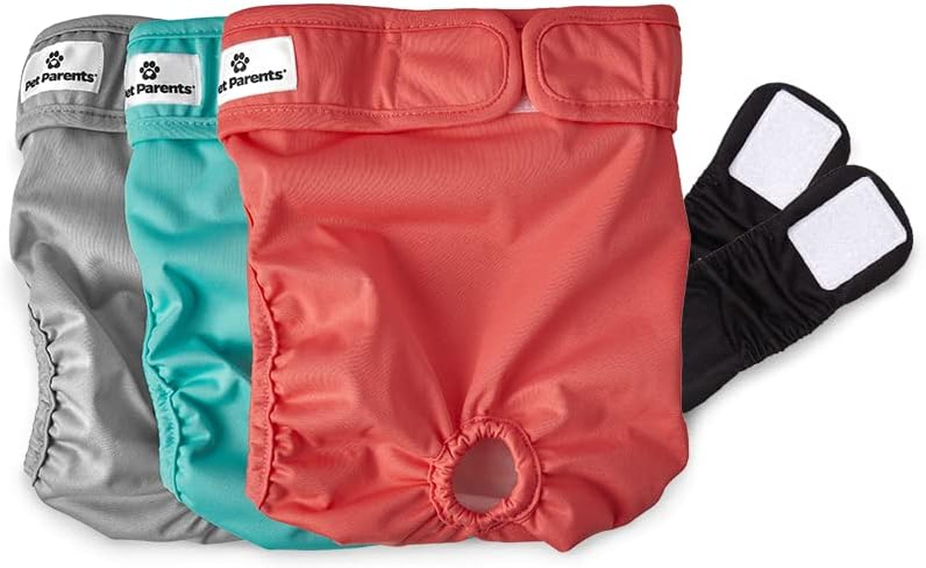 Pet Parents Premium Washable Dog Diapers & Extendrs, (3Pack) of Female Dog Diapers, Color: Southern Belle, Size: Extra Large Dog Diapers Female