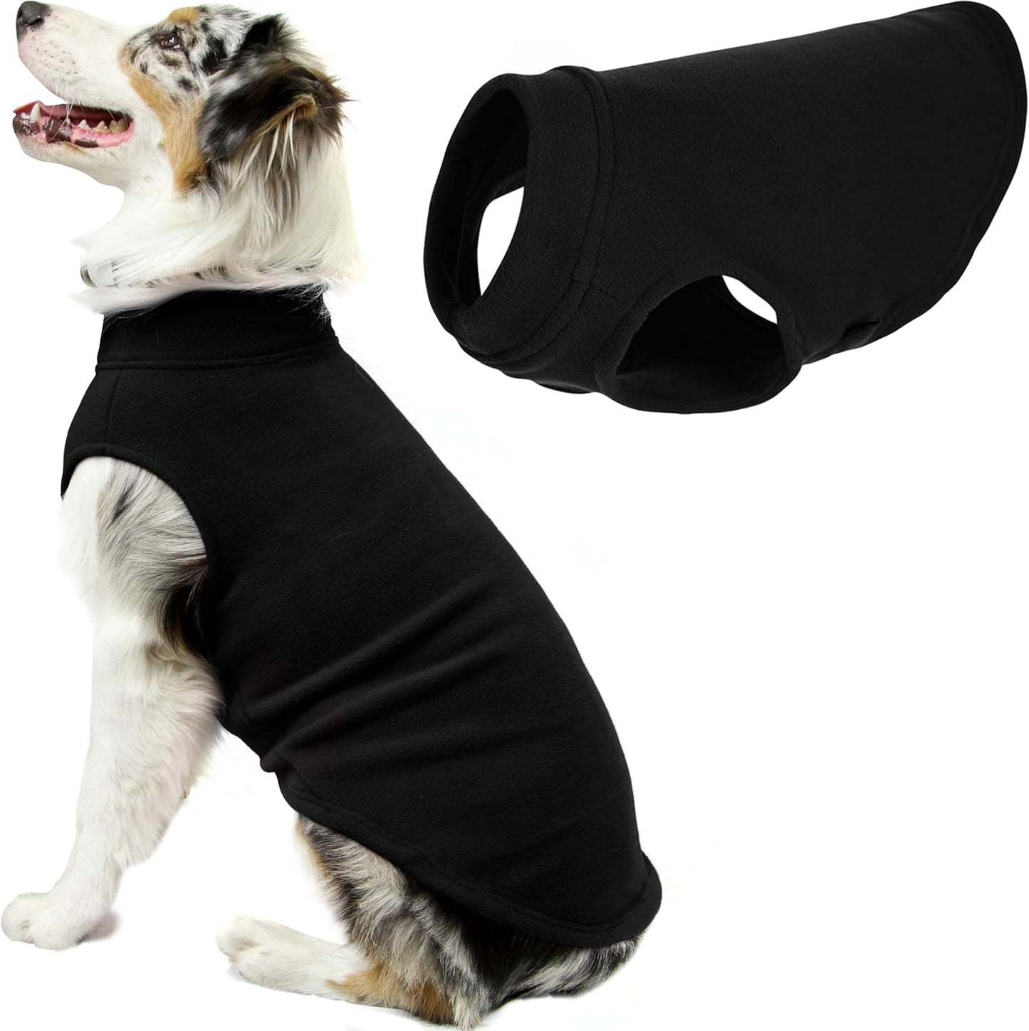 Gooby Stretch Fleece Vest Dog Sweater - Black, 3X-Large - Warm Pullover Fleece Dog Jacket - Winter Dog Clothes for Small Dogs Boy or Girl - Dog Sweaters for Small Dogs to Dog Sweaters for Large Dogs